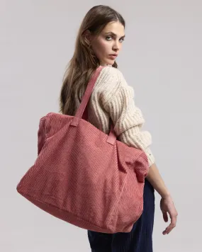 Rose Enrica Ribbed Velvet Tote Bag
